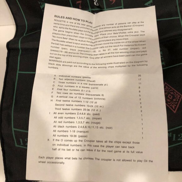 Tabletop Roulet Game Complete Vintage in Case - Picture 8 of 14